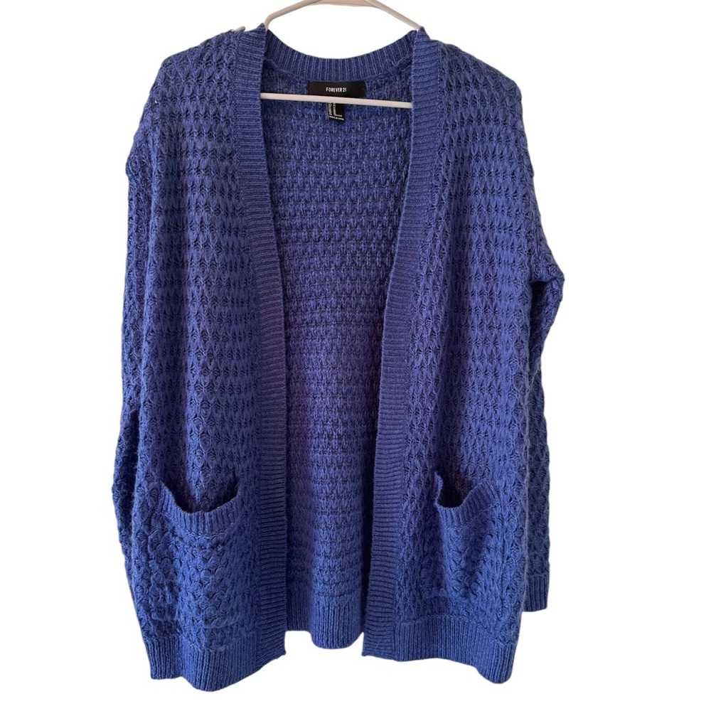 Blue Forever 21 Cardigan Sweater Size M